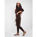Csokoládébarna női pamut leggings BASIC FEEL GOOD