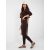Csokoládébarna női pamut leggings BASIC FEEL GOOD