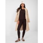 Csokoládébarna női pamut leggings BASIC FEEL GOOD
